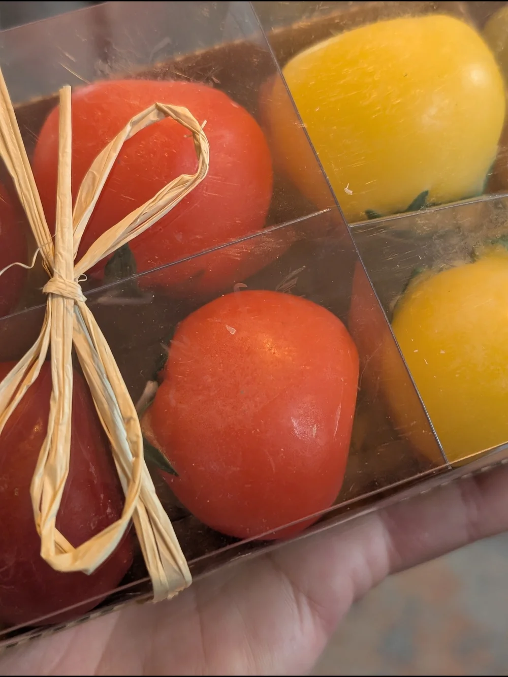 Set of 6 Heirloom Tomato Candles New Cute County Decor